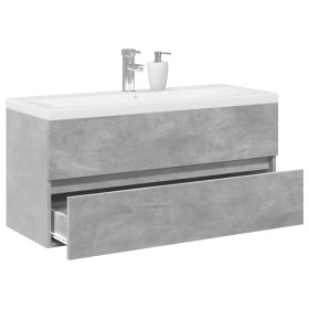 Set muebles de baño 2 piezas madera contrachapada gris hormigón von , Badezimmermöbel - Ref: Foro24-3324911, Preis: 292,25 €,...