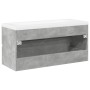 Set muebles de baño 2 piezas madera contrachapada gris hormigón de , Muebles de baño - Ref: Foro24-3324911, Precio: 292,25 €,...