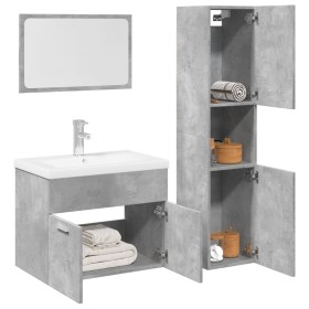 Juego muebles de baño 4 pzas madera contrachapada