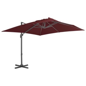 Cantilever parasol with burgundy red aluminum pole 400x300cm by vidaXL, Umbrellas - Ref: Foro24-312315, Price: 307,32 €, Disc...