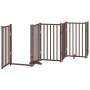 Puerta de perros plegable 9 paneles madera álamo marrón 450 cm by , Dog kennels and fences - Ref: Foro24-3155718, Price: 126,...