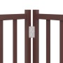 Puerta de perros plegable 9 paneles madera álamo marrón 450 cm by , Dog kennels and fences - Ref: Foro24-3155718, Price: 126,...