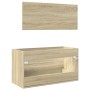 Set de muebles de baño 2 pzas madera contrachapada roble Sonoma von , Badezimmermöbel - Ref: Foro24-856385, Preis: 114,47 €, ...