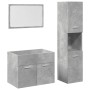 Set muebles de baño 2 piezas madera contrachapada gris hormigón | Foro24|Onlineshop| Casa, Jardín y Más Foro24.es