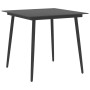 Mesa de comedor para jardín acero y vidrio negro 80x80x74 cm de vidaXL, Mesas de jardín - Ref: Foro24-313114, Precio: 119,99 ...