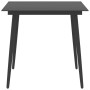 Mesa de comedor para jardín acero y vidrio negro 80x80x74 cm de vidaXL, Mesas de jardín - Ref: Foro24-313114, Precio: 119,99 ...