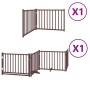 Puerta de perros plegable 6 paneles madera álamo marrón 480 cm by , Dog kennels and fences - Ref: Foro24-3155745, Price: 93,5...