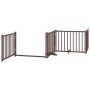 Puerta de perros plegable 6 paneles madera álamo marrón 480 cm by , Dog kennels and fences - Ref: Foro24-3155745, Price: 93,5...