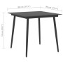 Mesa de comedor para jardín acero y vidrio negro 80x80x74 cm de vidaXL, Mesas de jardín - Ref: Foro24-313114, Precio: 119,99 ...