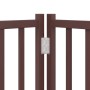 Puerta de perros plegable 6 paneles madera álamo marrón 480 cm by , Dog kennels and fences - Ref: Foro24-3155745, Price: 93,5...