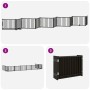 Puerta de perros plegable 10 paneles madera álamo negra 800 cm by , Dog kennels and fences - Ref: Foro24-3155739, Price: 151,...