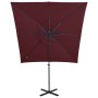 Freier Regenschirm mit Stange und burgunderroten LED-Leuchten 250 cm von vidaXL, Sonnenschirme - Ref: Foro24-312326, Preis: 1...