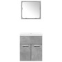 Set muebles de baño 2 piezas madera contrachapada gris hormigón by , Bathroom furniture - Ref: Foro24-3324861, Price: 128,99 ...