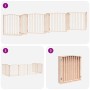 Puerta para perros plegable 8 paneles madera de álamo 640 cm by , Dog kennels and fences - Ref: Foro24-3155614, Price: 142,77...