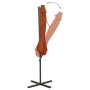 Cantilever parasol with pole and terracotta LED lights 300 cm by vidaXL, Umbrellas - Ref: Foro24-312343, Price: 87,27 €, Disc...