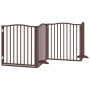 Puerta de perros plegable 12 paneles madera álamo marrón 960 cm by , Dog kennels and fences - Ref: Foro24-3155640, Price: 235...