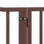 Puerta de perros plegable 12 paneles madera álamo marrón 960 cm by , Dog kennels and fences - Ref: Foro24-3155640, Price: 235...