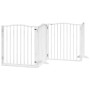 Puerta de perros plegable 10 paneles madera álamo blanca 800 cm by , Dog kennels and fences - Ref: Foro24-3155623, Price: 203...