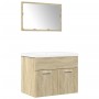 Set de muebles de baño 3 pzas madera contrachapada roble Sonoma by , Bathroom furniture - Ref: Foro24-3324987, Price: 171,93 ...