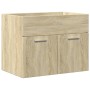 Set de muebles de baño 3 pzas madera contrachapada roble Sonoma de , Muebles de baño - Ref: Foro24-3324987, Precio: 171,93 €,...