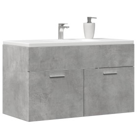 Mueble de lavabo madera ingeniería gris hormigón