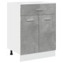 Armario inferior cajón contrachapada gris hormigón 60x46x81,5cm de , Armarios de cocina - Ref: Foro24-856088, Precio: 64,67 €...