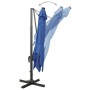 Sombrilla voladiza con poste y luces LED azul celeste 300 cm de vidaXL, Sombrillas - Ref: Foro24-312349, Precio: 146,10 €, De...