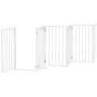 Puerta para perros plegable 9 paneles madera álamo blanca 450cm by , Dog kennels and fences - Ref: Foro24-3155538, Price: 128...