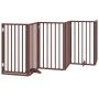 Puerta de perros plegable 9 paneles madera álamo marrón 450 cm by , Dog kennels and fences - Ref: Foro24-3155550, Price: 125,...