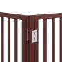 Puerta de perros plegable 9 paneles madera álamo marrón 450 cm by , Dog kennels and fences - Ref: Foro24-3155550, Price: 125,...