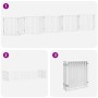 Puerta de perros plegable 10 paneles madera álamo blanca 800 cm by , Dog kennels and fences - Ref: Foro24-3155567, Price: 198...