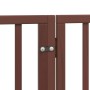 Puerta de perros plegable 8 paneles madera álamo marrón 640 cm by , Dog kennels and fences - Ref: Foro24-3155578, Price: 122,...