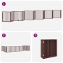 Puerta de perros plegable 12 paneles madera álamo marrón 960 cm by , Dog kennels and fences - Ref: Foro24-3155584, Price: 229...