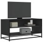 Mueble de TV madera de ingeniería y metal negro 91x40x46 cm de , Muebles TV - Ref: Foro24-848884, Precio: 67,75 €, Descuento: %