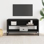 Mueble de TV madera de ingeniería y metal negro 91x40x46 cm de , Muebles TV - Ref: Foro24-848884, Precio: 67,75 €, Descuento: %