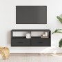 Mueble de TV madera de ingeniería y metal negro 100x31x39,5 cm by , TV Furniture - Ref: Foro24-848929, Price: 82,99 €, Discou...