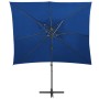 Cantilever parasol with double cover azure blue 250x250 cm by vidaXL, Umbrellas - Ref: Foro24-312365, Price: 137,72 €, Discou...