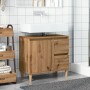 Armario lavabo baño madera ingeniería roble artisan 65x33x60 cm de , Tocadores de baño - Ref: Foro24-857121, Precio: 75,59 €,...