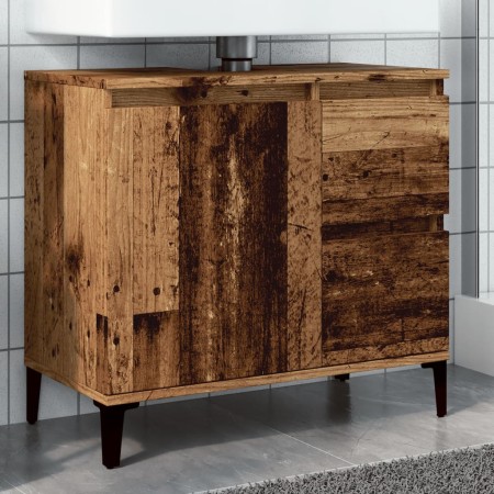 Armario de lavabo baño madera ingeniería envejecida 65x33x60 cm by , bathroom vanities - Ref: Foro24-857123, Price: 77,54 €, ...