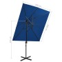 Cantilever parasol with double cover azure blue 250x250 cm by vidaXL, Umbrellas - Ref: Foro24-312365, Price: 137,72 €, Discou...