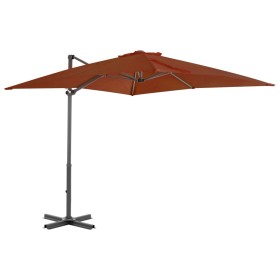 Cantilever umbrella with aluminum pole terracotta 250x250 cm by vidaXL, Umbrellas - Ref: Foro24-312305, Price: 94,51 €, Disco...