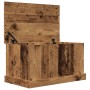 Caja de almacenaje madera de ingeniería envejecida 70x40x38 cm de , Baúles de almacenamiento - Ref: Foro24-857161, Precio: 64...