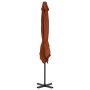 Cantilever umbrella with aluminum pole terracotta 250x250 cm by vidaXL, Umbrellas - Ref: Foro24-312305, Price: 94,51 €, Disco...