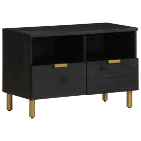 Mueble de TV madera de ingeniería negro 70x33x46