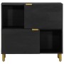 Aparador de madera de ingeniería negro 80x33x75 cm de , Almacenamiento para CD y DVD - Ref: Foro24-4017675, Precio: 135,74 €,...