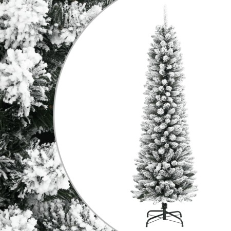 Árbol de Navidad artificial estrecho con nieve PVC y PE 180 cm de , Arboles de navidad - Ref: Foro24-4019687, Precio: 64,70 €...