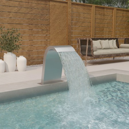 Fuente de piscina de acero inoxidable 304 50x30x60 cm de vidaXL, Fuentes y cascadas - Ref: Foro24-148880, Precio: 243,62 €, D...