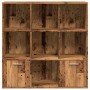 Estantería de madera de ingeniería envejecida 98x29x97,5 cm de , Librerías y estanterías - Ref: Foro24-855966, Precio: 101,08...