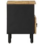 Mesita de noche madera maciza de mango rugosa negro 40x33x46 cm | Foro24|Onlineshop| Casa, Jardín y Más Foro24.es