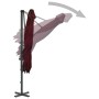 Cantilever parasol with burgundy red aluminum pole 250x250 cm by vidaXL, Umbrellas - Ref: Foro24-312304, Price: 94,51 €, Disc...